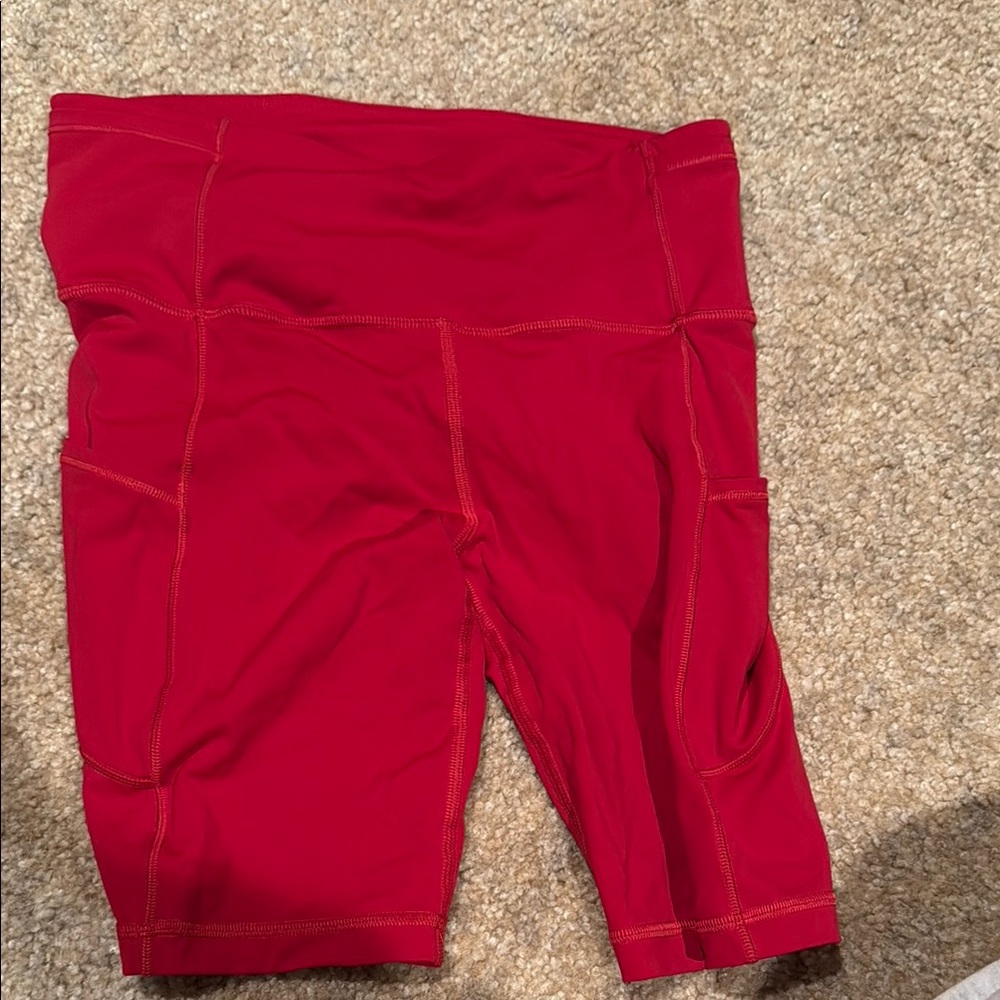 lululemon athletica Red Bike Shorts